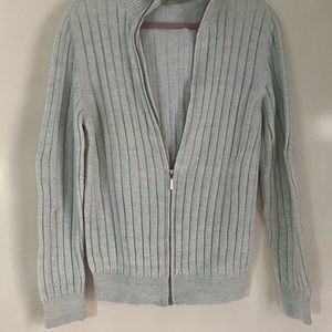 ERMENEGILDO ZEGNA Ribbed Full Zip Men’s Sw…